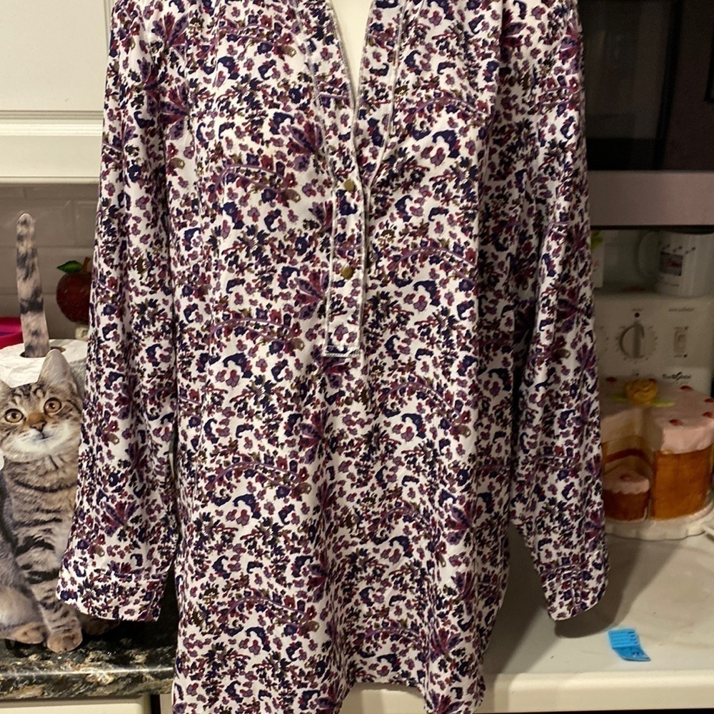 C womens Architect casual long sleeve plus size blouse 3x. EUC